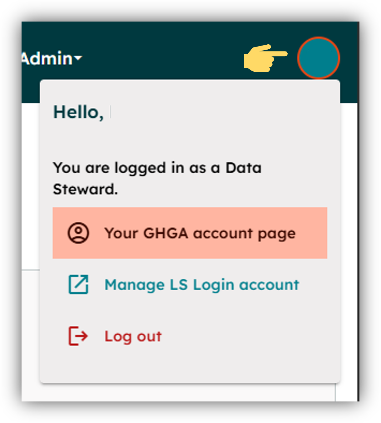 Screenshot of GHGA Data Portal user profile – as described in the text above.