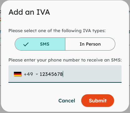 Screenshot of GHGA Portal showing how to enter and add an unverified contact address – as explained in the text above.